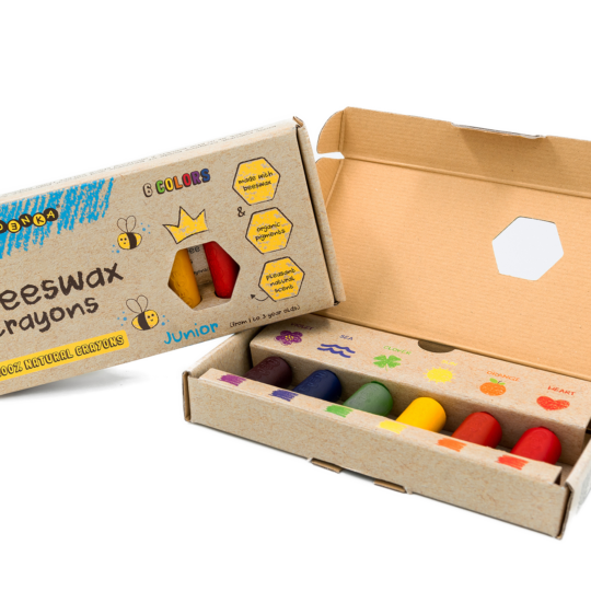 Medenka crayons Junior closed and open packaging